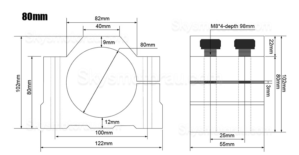 2.2KW VFD Spindle Kit 80-2.2KW-ER20 + H100-2.2 Indc. Air Cooled Spindle Motor + Variable Frequency Drive + 13Pcs ER20 Collet